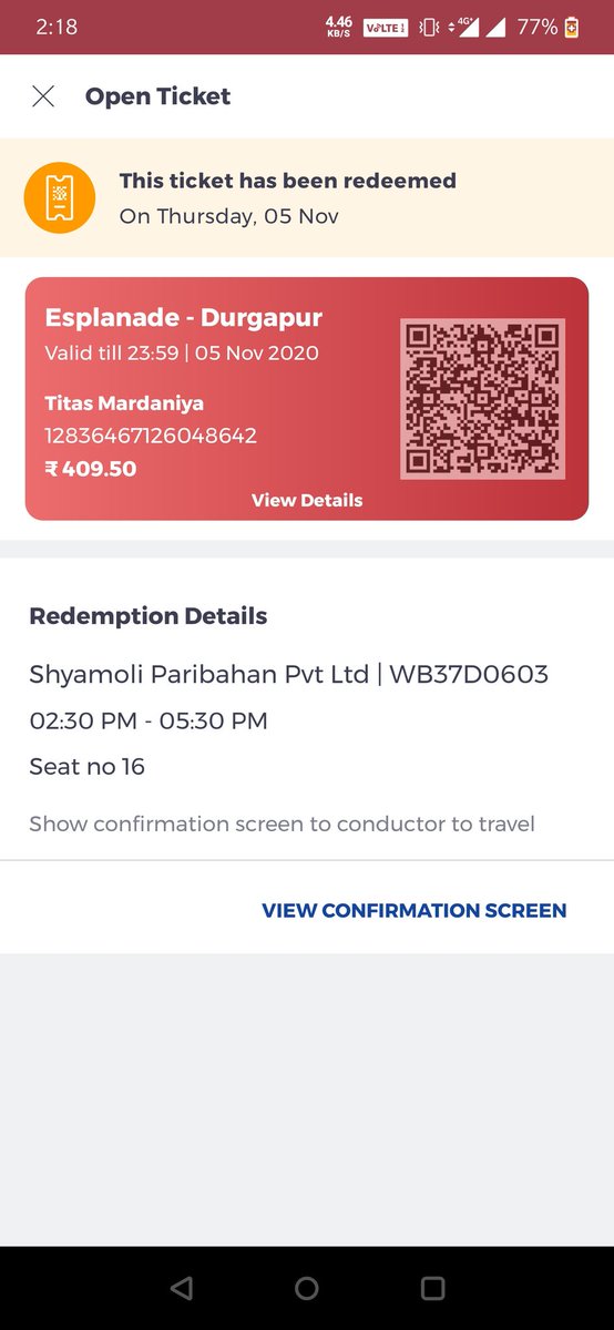 tmardaniya's tweet photo. @redBus_in.Booked an open ticket yesterday..After scanning nd choosing the seat service provider told me that there is no update from redbus regarding my booking.then again booked Rs 410 seat from counter.dissapointed a lot. https://t.co/7xNfekuKM7