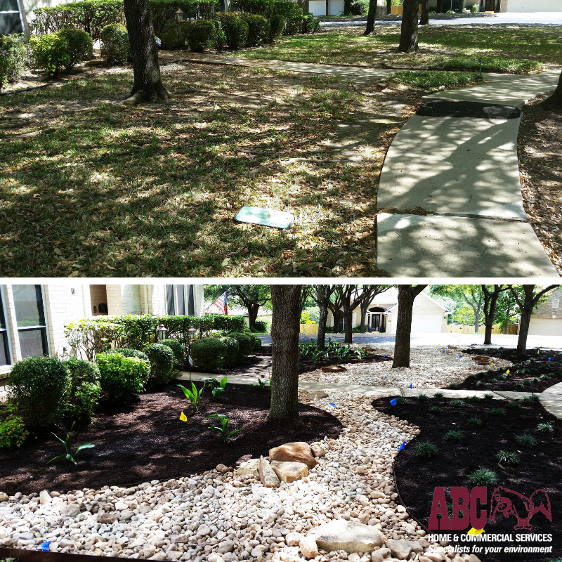 Who knew mulch and rock could look so good!?