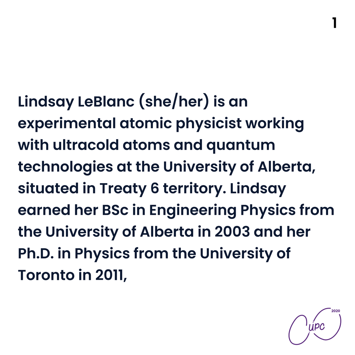 CUPC2020's tweet photo. We are pleased to introduce Dr. Lindsay LeBlanc as one of our keynote speakers for CUPC!

Be sure to read more about and attend her talk (starting soon) via the delegate website! Thread 👇 https://t.co/tUY83PJJco