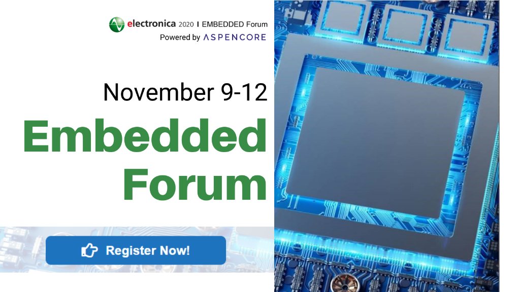 AspenCoreGroup's tweet image. Join us November 9-12, 2020 for technical paper presentations about #technologies, trends and product #innovations covering the whole range of #embedded technologies. ➡️  arw.li/6010GhwEs
Can’t make the live date? Register to watch on-demand.
@AspenCoreGroup  @embedded_com