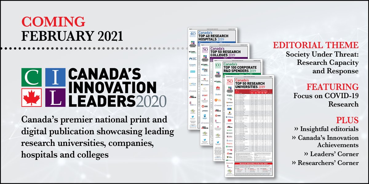 R_Infosource's tweet photo. Canada's Innovation Leaders 2020
Learn more >> https://t.co/bqnyPKyEpM
#cdnpse #cdnbiz #cdnhealth
#research #cdnresearch #innovation #cdninnovation
#InnovationLeaders #CIL2020 🇨🇦 https://t.co/V1H46h77PH
