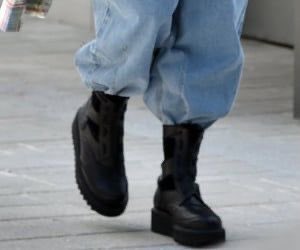 his iconic chunky shoes