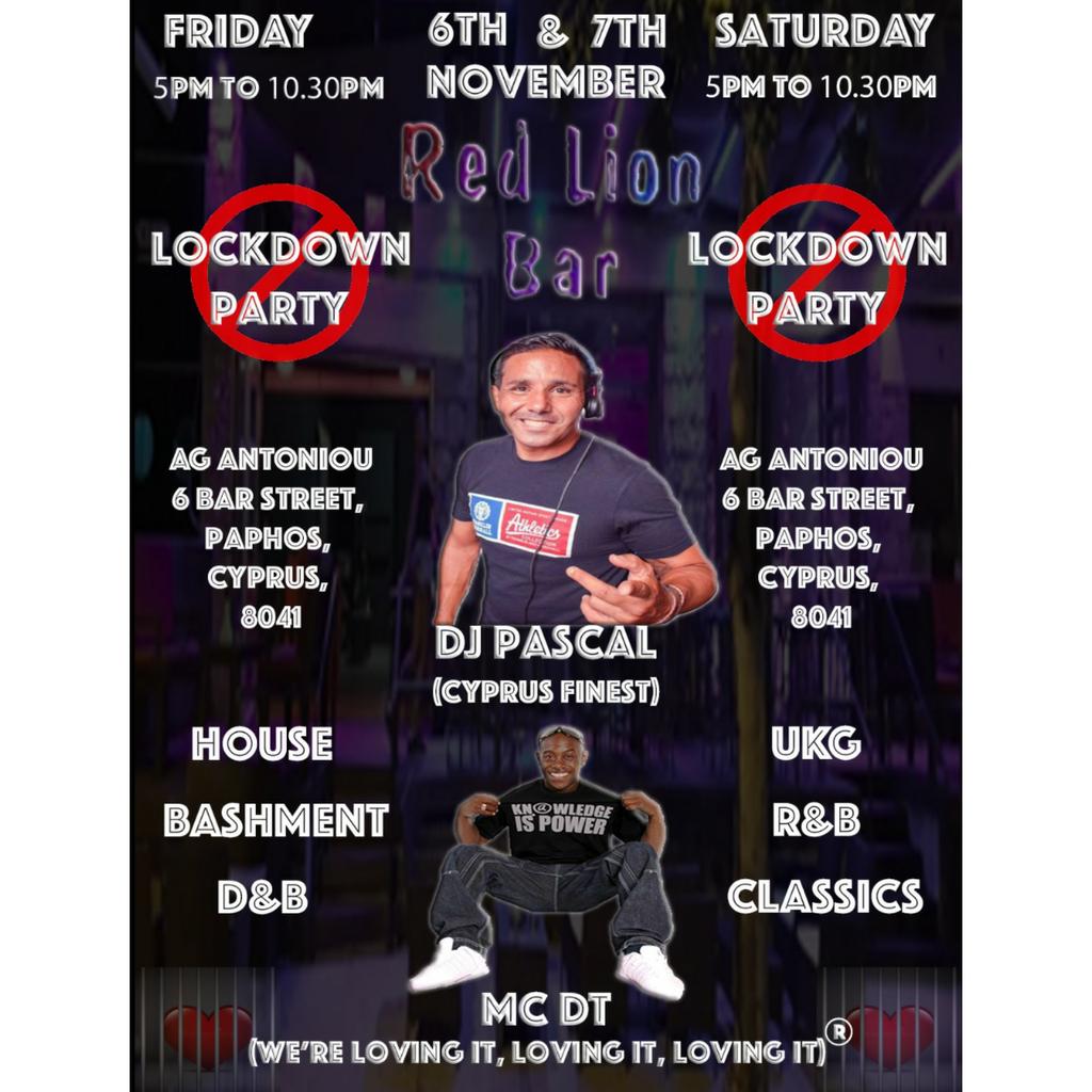 1MCDT's tweet photo. Tonight the weekend starts right here at @redlionbarpaphos with @djpascalcyprus and @1mcdt #LovingItLovingItLovingIt® #JumpDontEverStop #EnterTheDragon #mcdt #DJPascal #SmileAtMe #LyricalPlan #LittleBitOfThisLittleBitOfThat #MCDTonTour #BackInCyprus #UKG https://t.co/zffLVKUsun