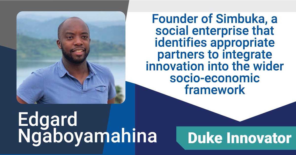 DukeOTC's tweet photo. Dr. Ngaboyamahina is a @DukeEngineering research scientist working with @DukeWaSHAID on sanitation-based projects.

#DukeInnovationMonth https://t.co/ANft1Uni8w