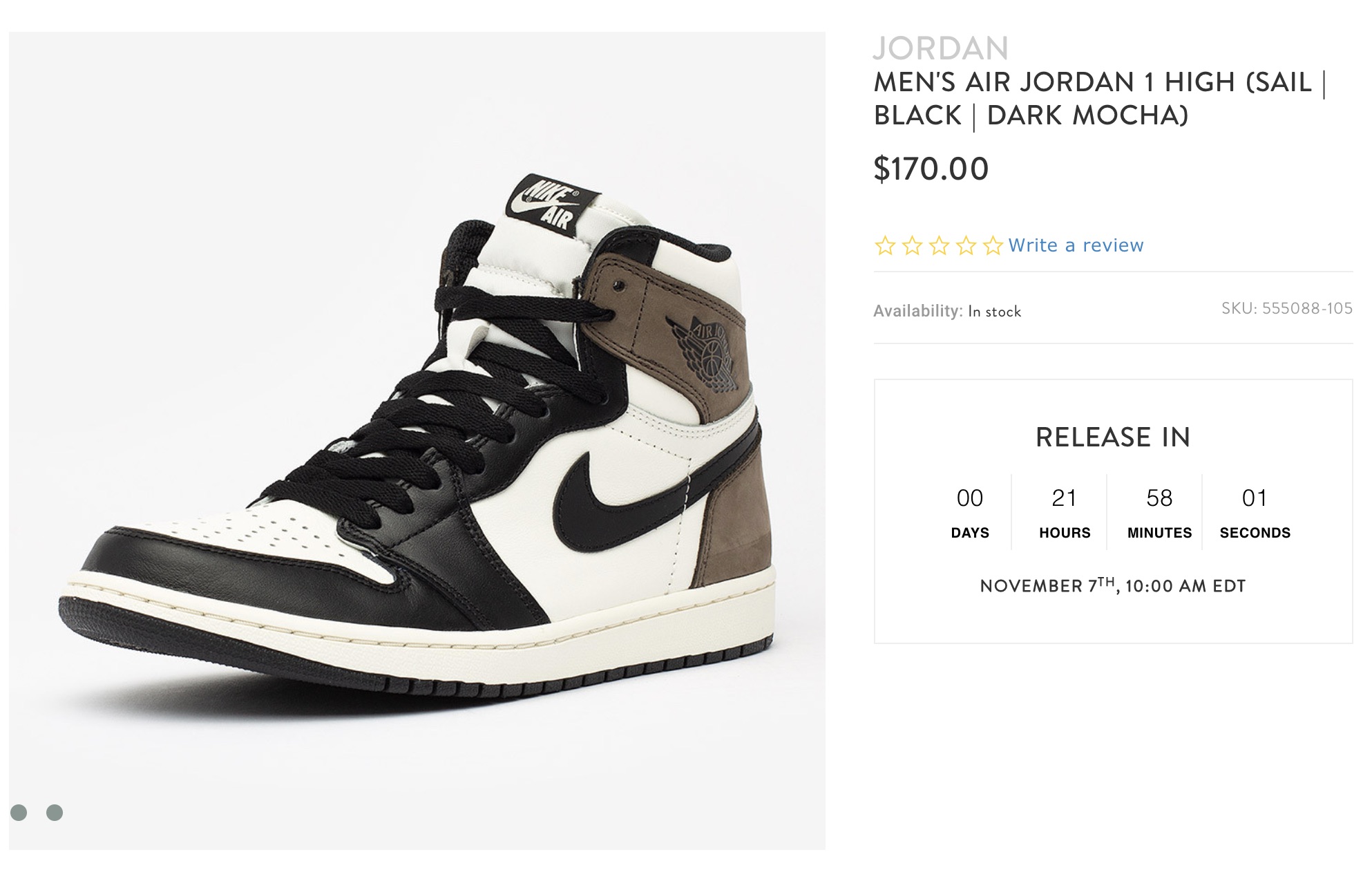 J23 iPhone App on X: Tomorrow 10am ET / 7am PT on Snipes USA: Jordan 1  Retro High OG “Dark Mocha” Direct link -u0026gt; https://t.co/j3Z17rQKpf  https://t.co/OUaNrMMq8U / X