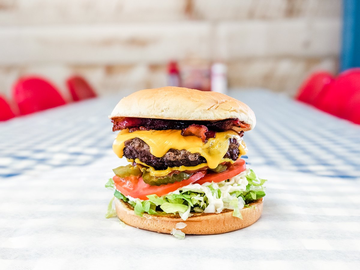 Burgers are better when enjoyed together. Tag your favorite 🍔 lover for a chance to win $25 Burger Bucks. (5) Winners drawn Monday. #mightyfineburgers