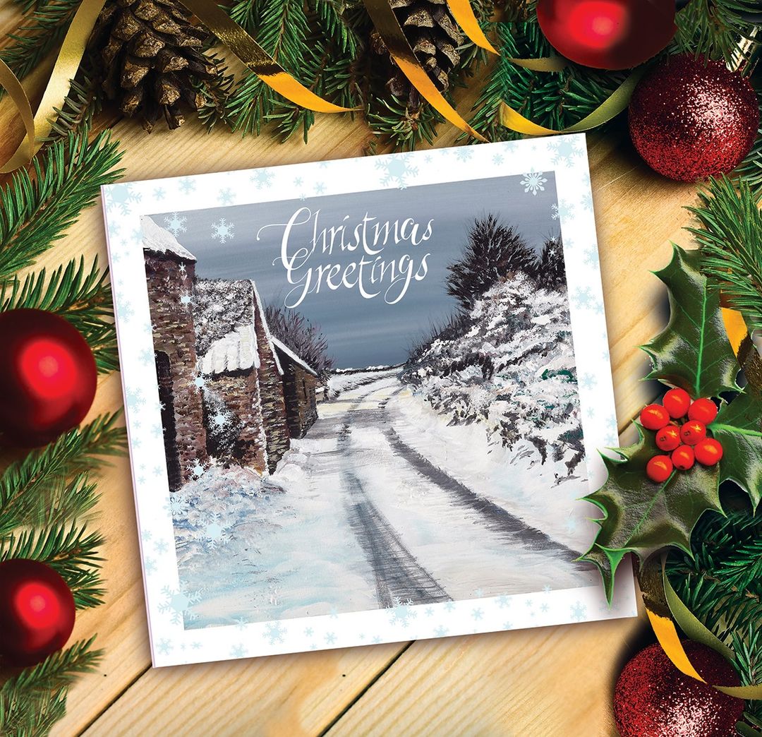 Borderworld1's tweet photo. @jill_artist 

“Talbenny Snow”
Christmas cards.
148x148mm. Inside blank for your message.
£2.50 ea + £1 postage
or 
5-pack: £10 (free P+P)
DM me to order 
#Pembrokeshire #local #artist #pembrokeshirelife #jilljonesfineart
#TalbennyArt #Pembrokeshireart
www.jilljones/co.uk https://t.co/xr4C7oiM5i