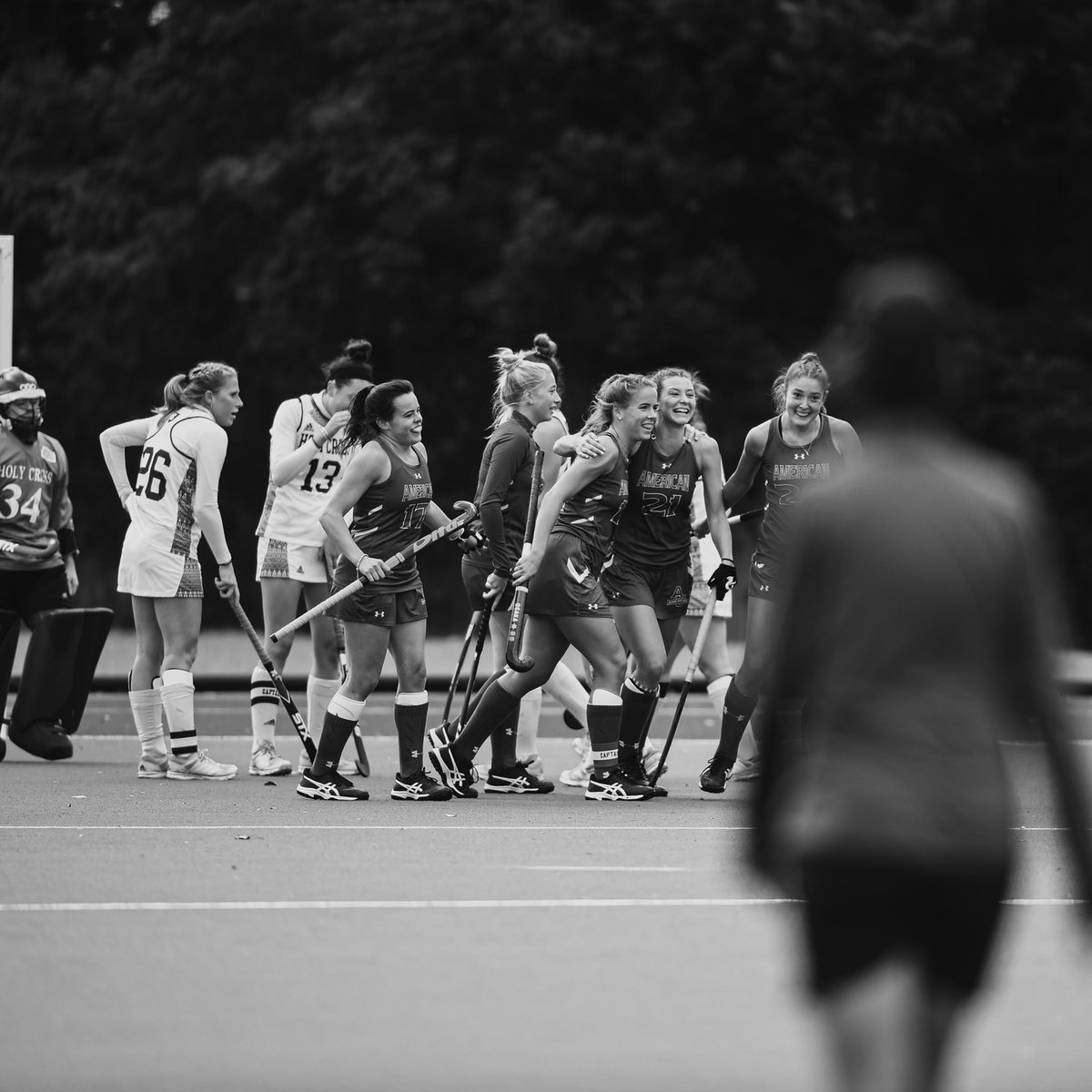 AU_FieldHockey's tweet photo. 📸 Memories in ⚫️&amp;⚪️ • One year ago #AUFH dominated Holy Cross in a 5-1 victory during the @PatriotLeague semifinal to advance to the #PLFH Championship 

👀 the #AUFH IG for more

#AUEagles 🦅🏑 https://t.co/Z9DemYLViJ