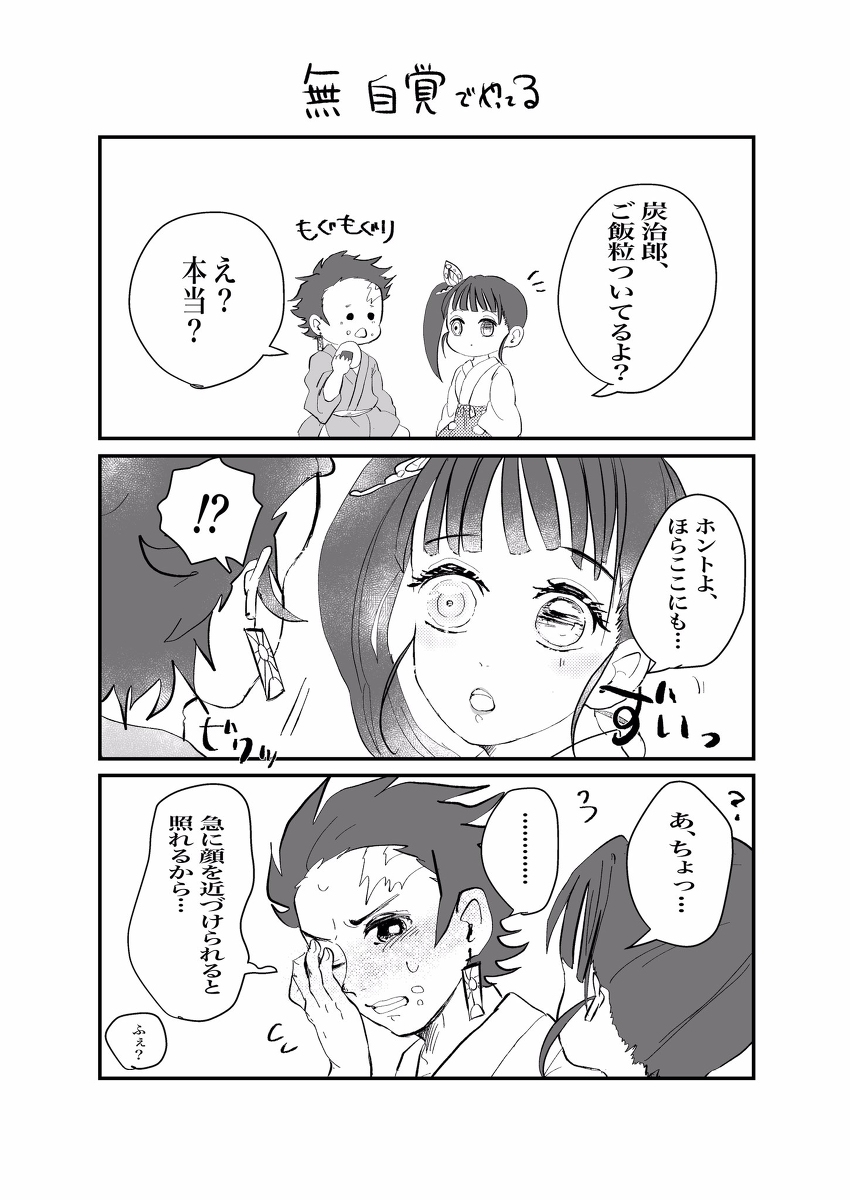 ほっこりしたい方向けの炭カナ #鬼滅の刃 #炭カナ https://t.co/8XC27rmCHa 