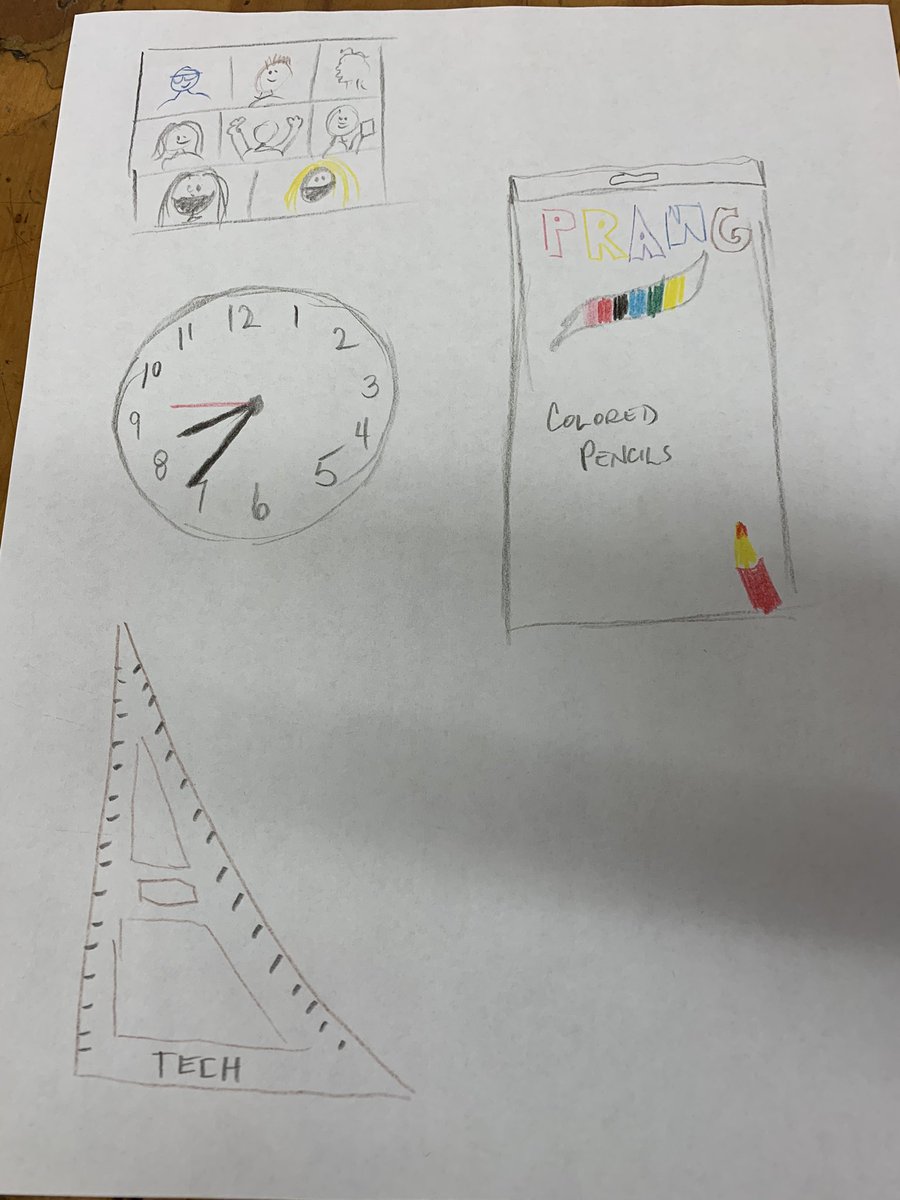 Did a shape search and find with my Life Skills students. We had to find shapes in our rooms and draw them. And guess what they are! #fun #shapesweuse <a href="/brewsterschools/">Brewster Central School District</a> <a href="/WMSJohn_Clark/">John Clark</a> @WellsMS_AP
