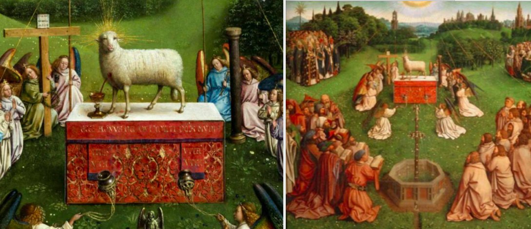 DarwinBeliever's tweet photo. @UPMCnews @PittTweet @Proteomics_Shi @ScienceMagazine Dr. Yi Shi discovered tiny but powerful llama "#nanobodies" that could treat & prevent #COVID19 > historical biblical art may imply that lambs blood & spring water were used for medicinal purposes... #bloodletting & #intravenous are very simple procedures.
https://t.co/x4JOPLxDus https://t.co/VRTlUMt2od