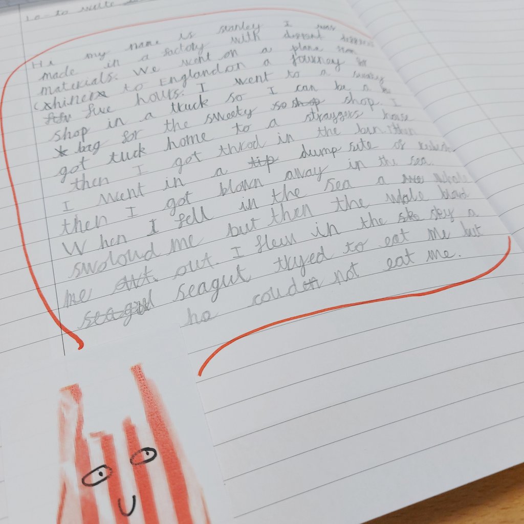 holycrossAS's tweet photo. This half term, Year 2 are focusing on how to care for the ๐ We started by reading @sarahVroberts book #somebodyswallowedstanley and researching the impact that plastic has our environment. #reusereducerecycle #hcaseco #hcasenglish https://t.co/mTlGY5nngO