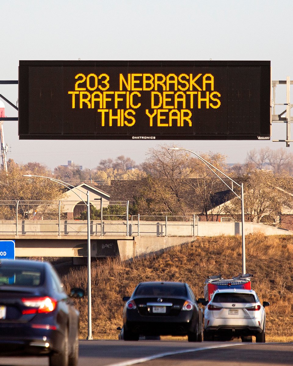 NebraskaDOT's tweet photo. Don’t ignore the sign, there’s a reason why you saw it!

Slowing down, buckling up, using your blinker and never driving distracted are simple tasks that make the roadways so much safer for everyone. Follow the sign and this tweet, and have a great weekend! #FridaySafetyMessage https://t.co/sh2TpBz5gE