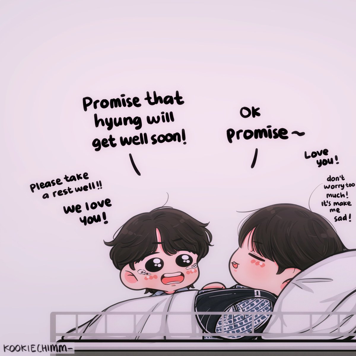 kookiechimm's tweet photo. we love you!🥺 #GetWellSoonYoongi https://t.co/3QquqfemzD