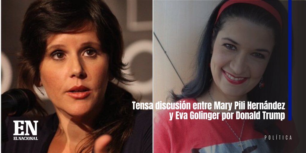 ElNacionalWeb's tweet photo. Tensa discusión entre Mary Pili Hernández y Eva Golinger por Donald Trump #ENPolítica https://t.co/W8xtv5WPEe https://t.co/1zkx7aTOaI