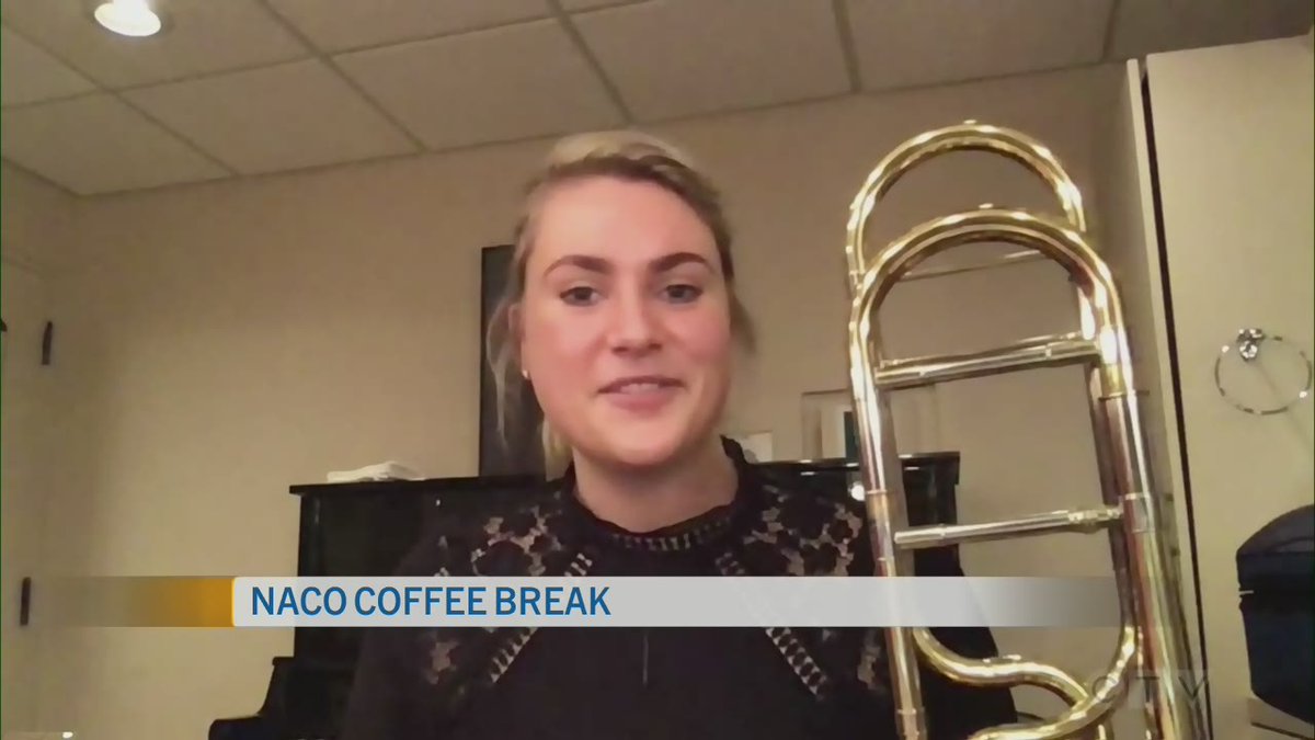 CTVYMOttawa's tweet photo. NACO Coffee Break | Trombonist Hillary Simms joins the @NACOrchCNA for a virtual concert this weekend and gives us a preview on @CTVOttMornLive Morning Live.
https://t.co/ENJ1quGMrZ #ottnews https://t.co/0ZNoDyVkdb