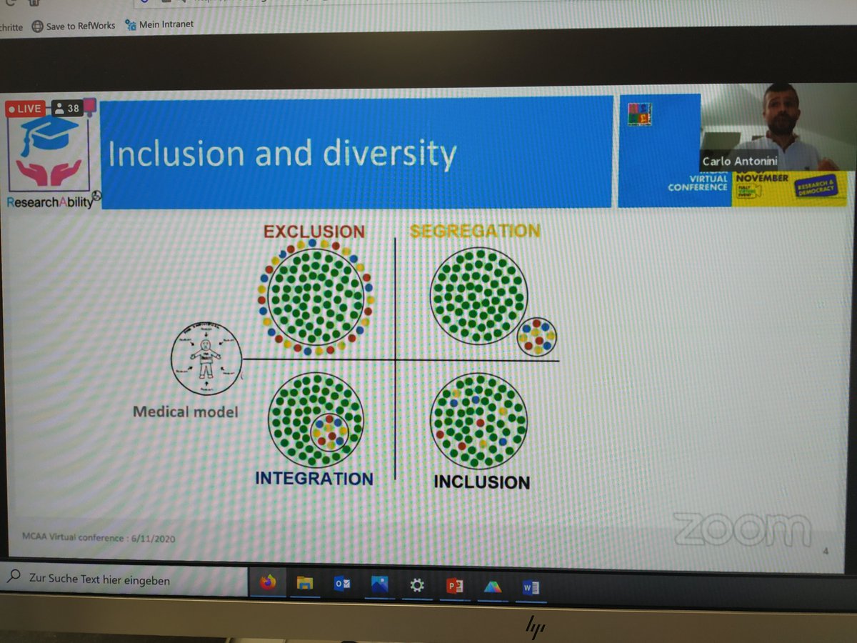 T_Romacho's tweet photo. @gedi_mcaa Carlo Antonino @AlexandraNothn present barriers still to defeat in #ResearchAbility @nadia_metoui https://t.co/PYShgdRig4