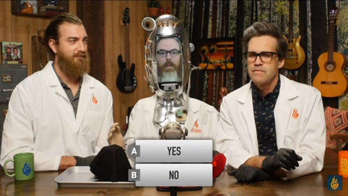 bnbthehugger's tweet photo. Thank you Rhett, Link, and Mike for some welcomed distraction &amp; laughter today. ☺️❤️ #goodmythicalmorning #sciencemike https://t.co/3r9msPAdcn