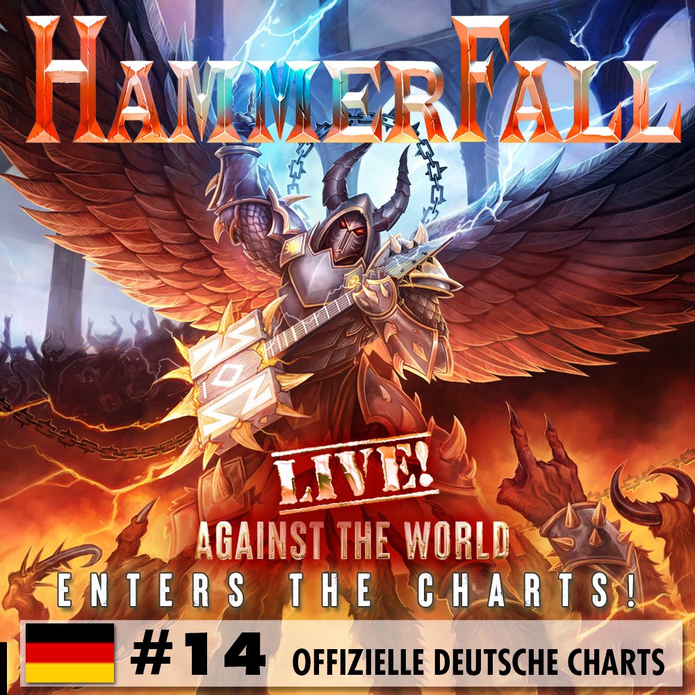 HammerFall's tweet photo. Charts! Thank you from the bottom of our hearts! For a live release, these are huge numbers! #HammerHigh until we die.
🔨 ♥️🤘
#HammerFall #HeavyMetal #TemplarsOfSteel #Concert #Gig #Tour #WorldDominion #WeMakeSwedenRock #HeartsOnFire #KeepTheFlameBurning #LIVEAgainstTheWorld https://t.co/qbDbeb6vpT