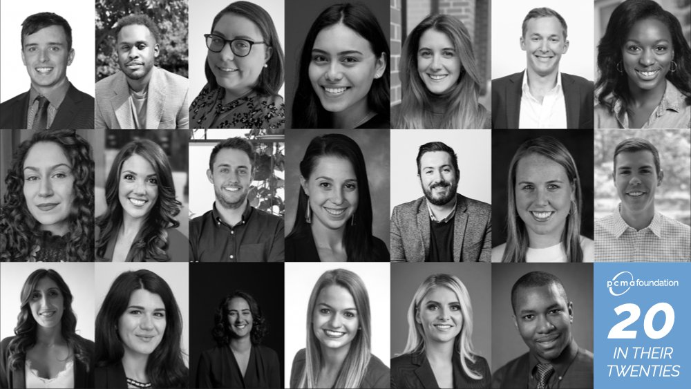 pcmahq's tweet photo. #PCMA has identified 20 of the brightest and most talented global professionals from the next generation of business events leaders for its annual #20inTheirTwenties class. Check out the PCMA “20 in Their Twenties” class for 2021: https://t.co/UmFHmhYhHt https://t.co/yJY9KfC0ix