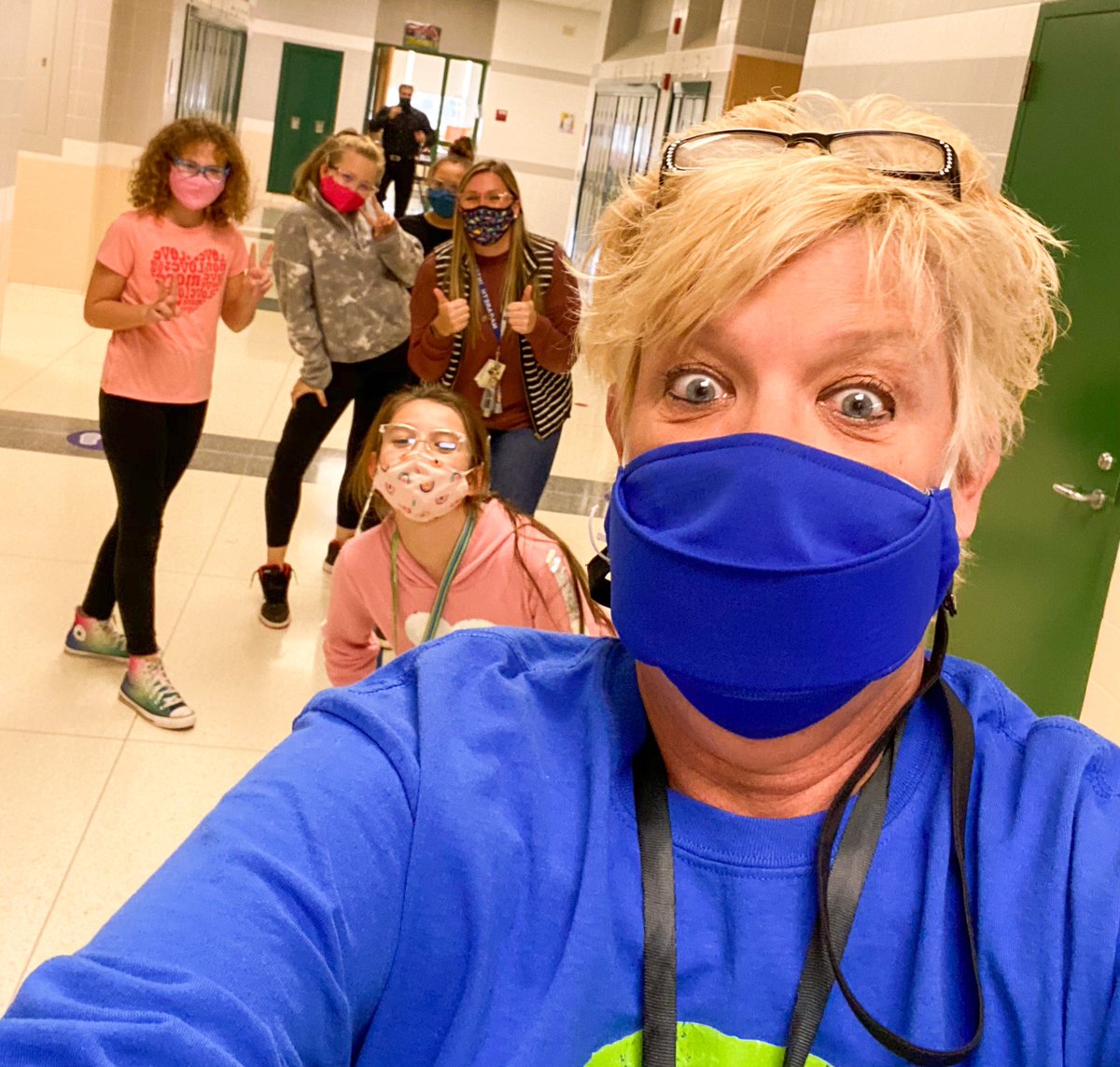 _missmorrison's tweet photo. ever heard of the blue man group? well we are the blue light glasses group! an increase in screen time = always twinning (times 3) with our glasses!🤓😎 Mr. Fidelibus &amp; @MrsHineline214 too! 🤩 https://t.co/IuTj8T7t8C