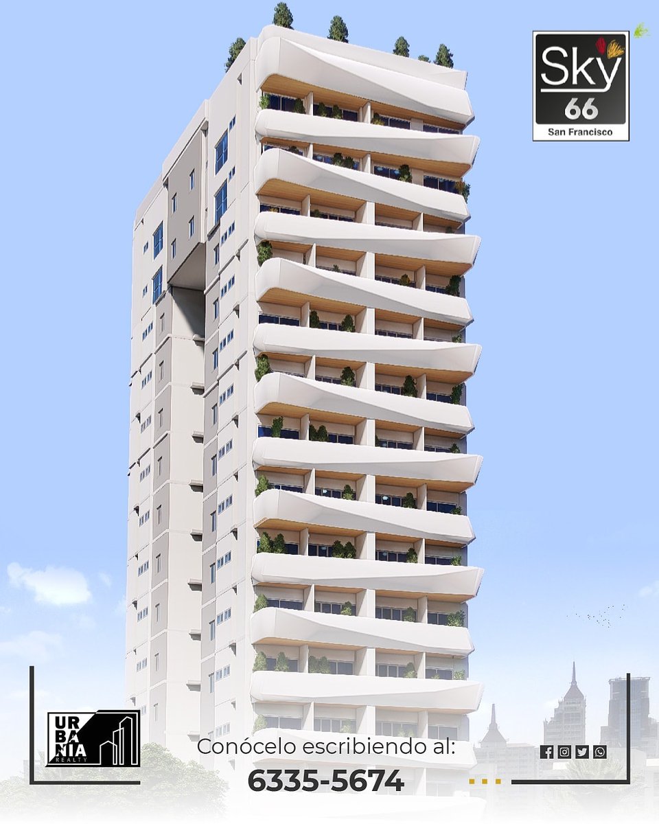 Lo mejor de vivir en el centro de la ciudad a pocos metros del Parque Omar... SKY 66. 

Espectaculares apartamentos desde 70 metros cuadrados, construidos con materiales de excelente calidad, sistemas de seguridad preventiva para tu hogar y más. 

🏗️Proyecto en construcción.