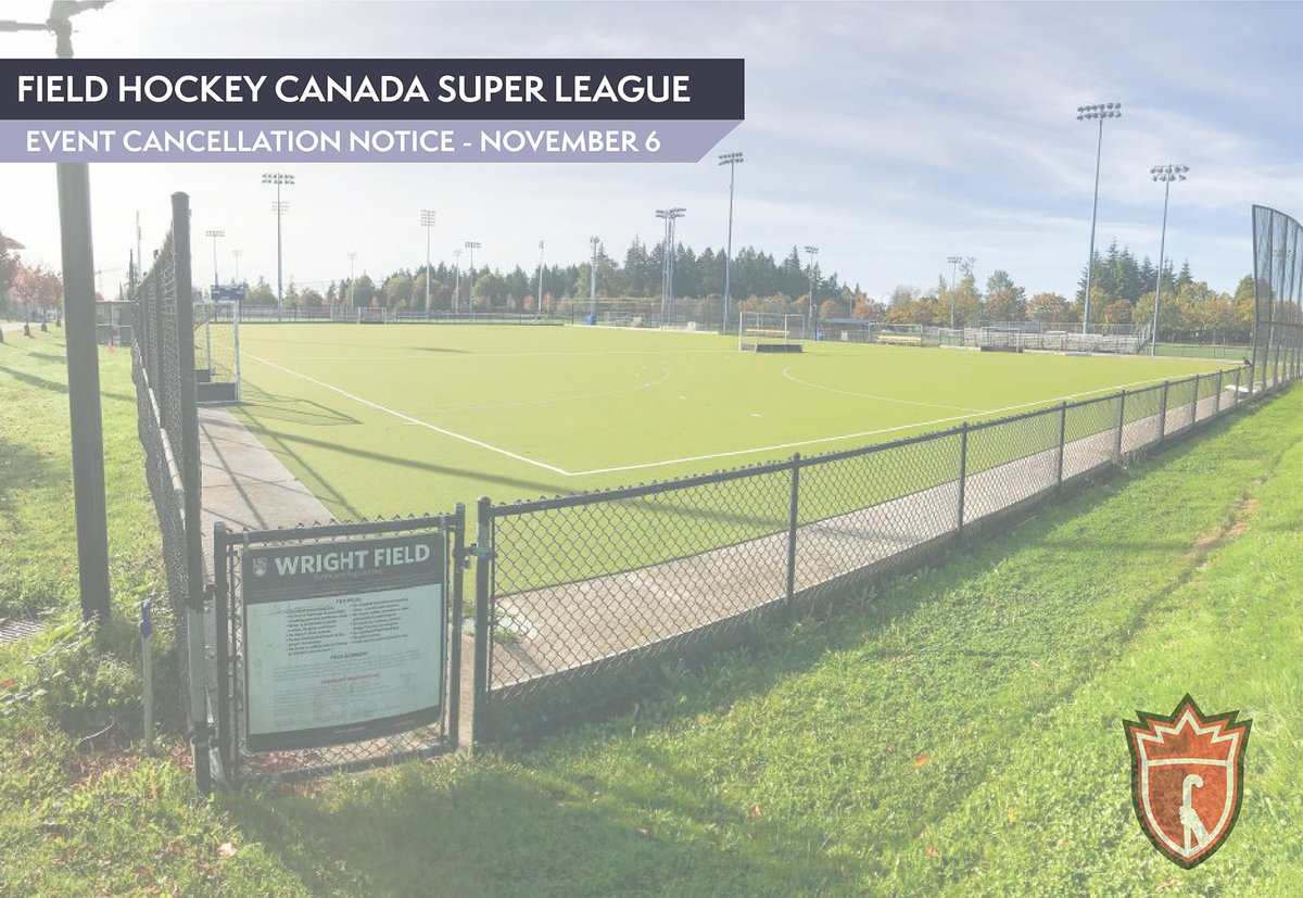UPDATE: Tonight's FHC Super League match is cancelled. Field Hockey Canada is taking safety precautions concerning COVID-19. The health and safety of all personnel is the number 1 priority. Full update on our website: ow.ly/DFFg50CdYHh We hope to resume competition ASAP.