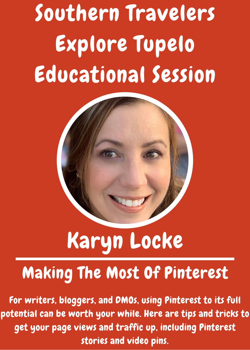 Southern Travelers Explore (@stravelersexp) on Twitter photo Karyn Locke's (<a href="/karynlocke/">Karyn Locke</a>) #STETupelo Educational Session will teach us how to make the most of Pinterest!
#Travel #Pinterest #Blogger #Freelancer Karyn Locke's (<a href="/karynlocke/">Karyn Locke</a>) #STETupelo Educational Session will teach us how to make the most of Pinterest!
#Travel #Pinterest #Blogger #Freelancer