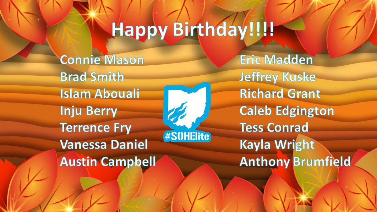 Give it up for these #SOHElite Birthdays!!! Happy Birthday!!!!
#LifeAtATT #unstOHPAble #Novemberbirthdays