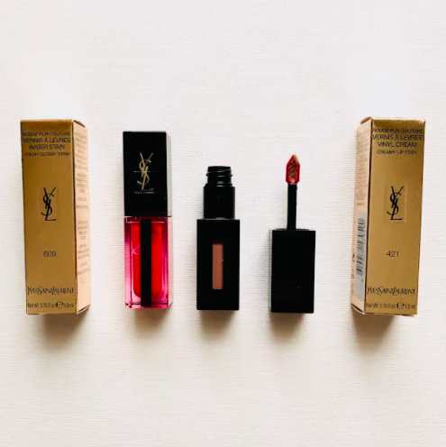 I'm giving away YSL's Vernis A Levres Water Stain in Submerged Corail + Vinyl Cream Lip Stain in Beige Progressif! To enter, follow <a href="/davelackie/">dave lackie</a> &amp; RT