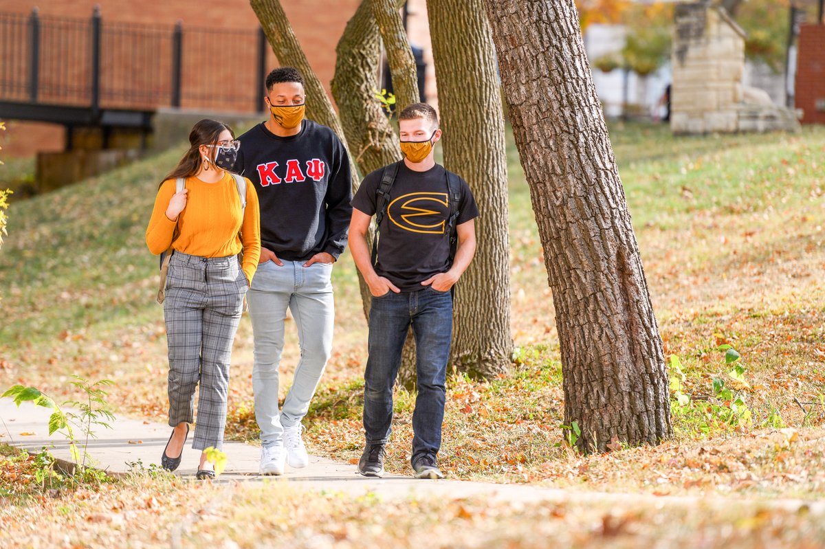 Whether you're on- or off-campus wear a mask to protect yourself and others. It will take all of us doing our part to help stop the spread of COVID-19. #ESUStrong #StandingTogether