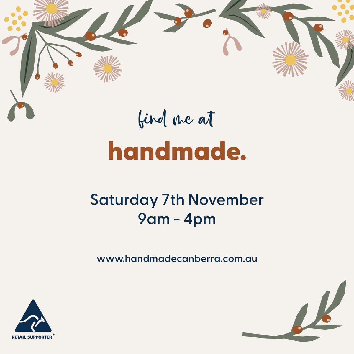 Christmas shopping this weekend? Support @AustralianMade and shop at today's @Handmademarket #AustralianMade #ShopLocal #BuyLocal #xmasgifts