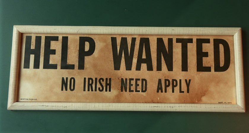 people from Ireland who had the money then tried to flee to America, in search of employment and food, only to be met with the same cruel treatment as the people of colour there, so, there’s that:
