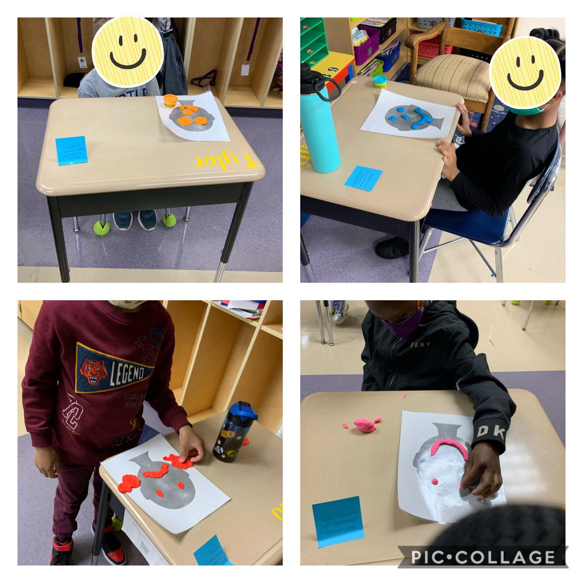 Students used playdough to express their ZONE during our ongoing SEL work! 💛💙💚♥️ ⁦<a href="/FR_Firebirds/">French Run</a>⁩ thanks for the great idea ⁦<a href="/MsLang12/">Ms.Lang</a>⁩ #REYNproud