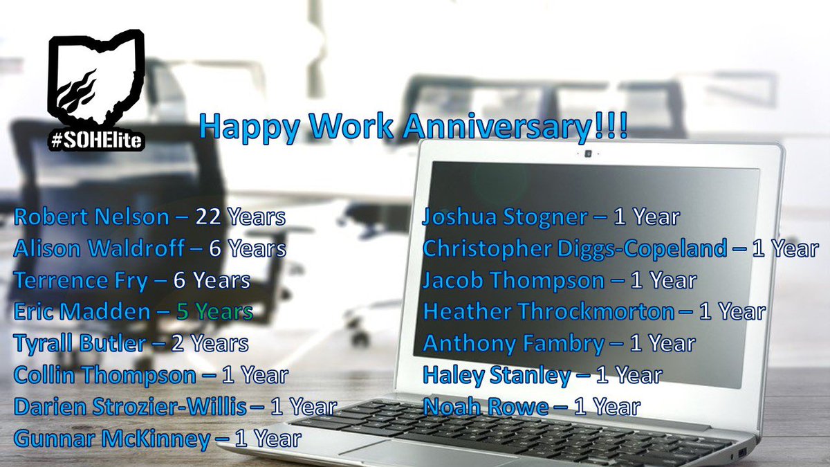 Look at all of these service anniversaries!!! Thank you for all of your hard work! #SOHElite #LifeAtATT #unstOHPAble