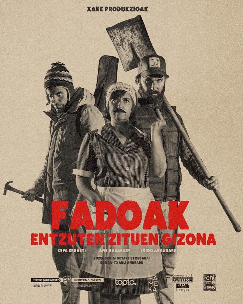 iharriandiaga's tweet photo. Fadoak entzuten zituen gizona antzezlana ikusi berri.
Itzel Kepa Errasti, Iñigo Aranbarri eta Ane Gabarain taula gainean barrea eraginez eta barrenak astinduz, hain beharrezkoa bizi dugun garai honetan.
#KulturaSegurua https://t.co/nJAQYvUyJ6