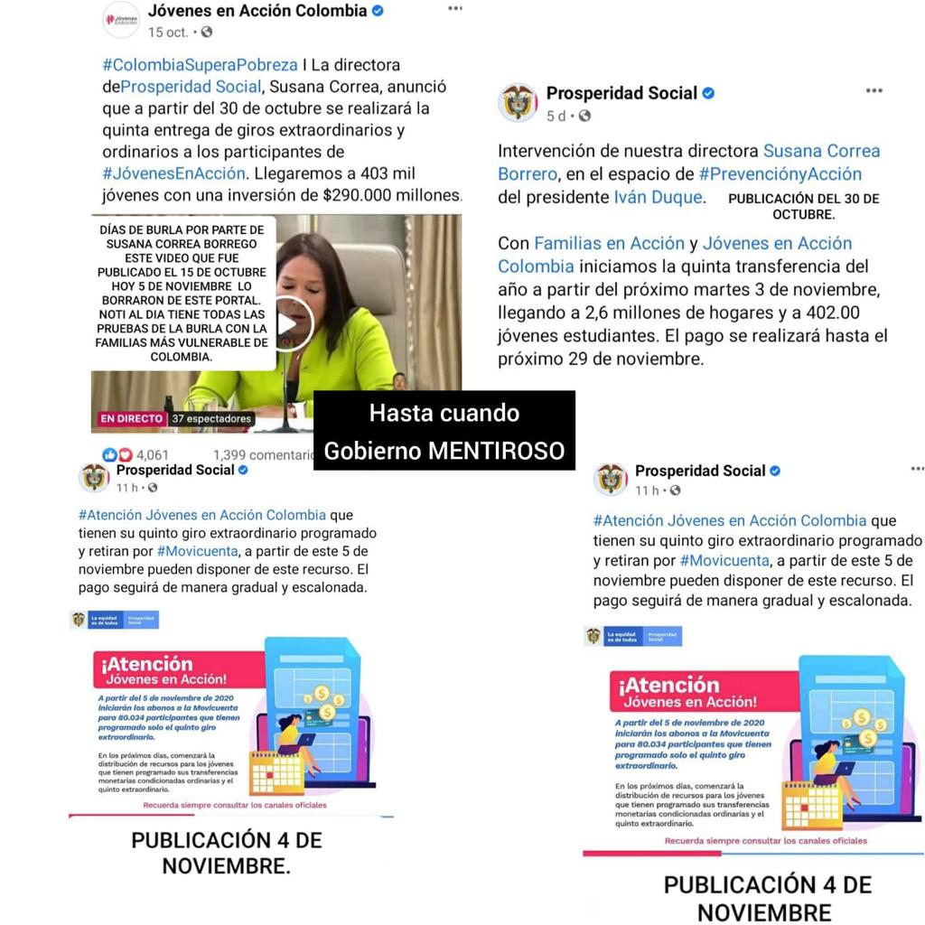DaniiAkane1's tweet photo. @IvanDuque @SusanaCorreaBor #HastaCuandoGobiernoMentiroso 
Siguen dilatando las fechas de la entregas de los beneficios a las poblaciones más vulnerables de Colombia.
@IvanDuque  @ProsperidadCol @JovenesAccionCo @SusanaCorreaBor @DNP_Colombia @BancoAgrario 

#jeanocumple https://t.co/kVeLeta7Kc