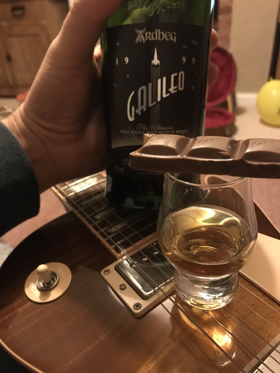 And relax. <a href="/Ardbeg/">Ardbeg</a> Galileo, <a href="/gibsonguitar/">Gibson</a> Les Paul. And chocolate.