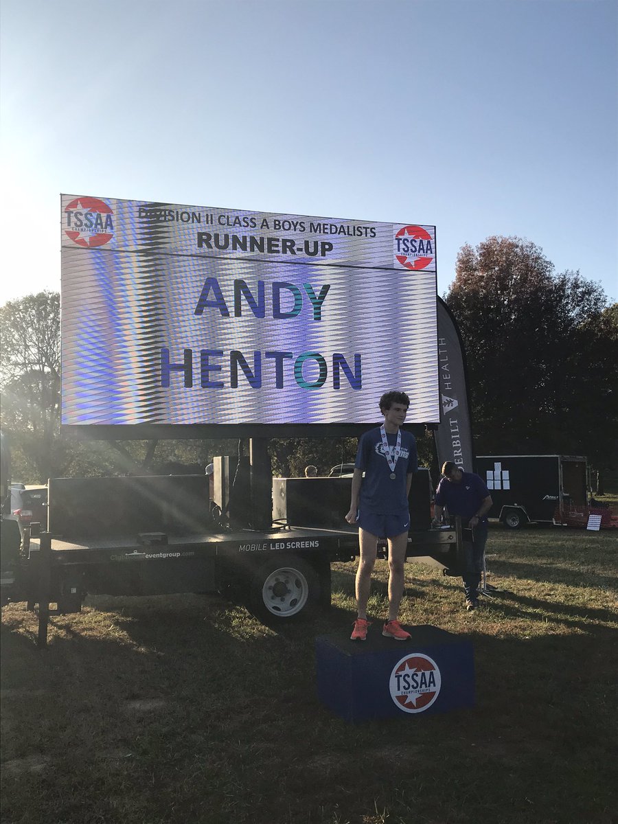 HALionsLive's tweet photo. Andy Henton finishes 2nd and Clay Hawley finishes 10th. Both earn All-State honors! https://t.co/DMZPf1wegL