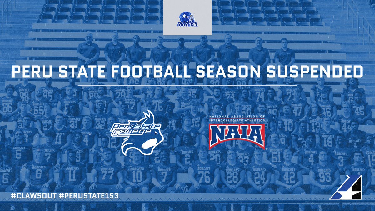 pscbobcats's tweet photo. @PeruState @PSCFootball suspends its football season - https://t.co/OxFvVC8A6o #ClawsOut #PeruState153 https://t.co/ncpQUkzdN4