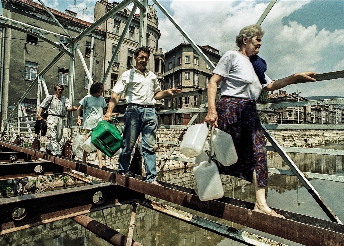 It was hidden especially during the summer period. Ćumurija was the most frequent and busiest bridge of all not only for its safety but because of the nearby ‘Brewery’. People used to collect water from it and this was the bridge they used to get there.PhotoAndree Kaiser