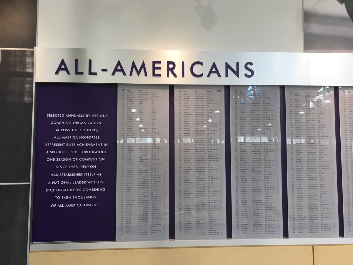 KenyonCollegeAD's tweet photo. Grateful for the legacy of great student-athletes at Kenyon. #gratitude https://t.co/DP1lsBJIJF