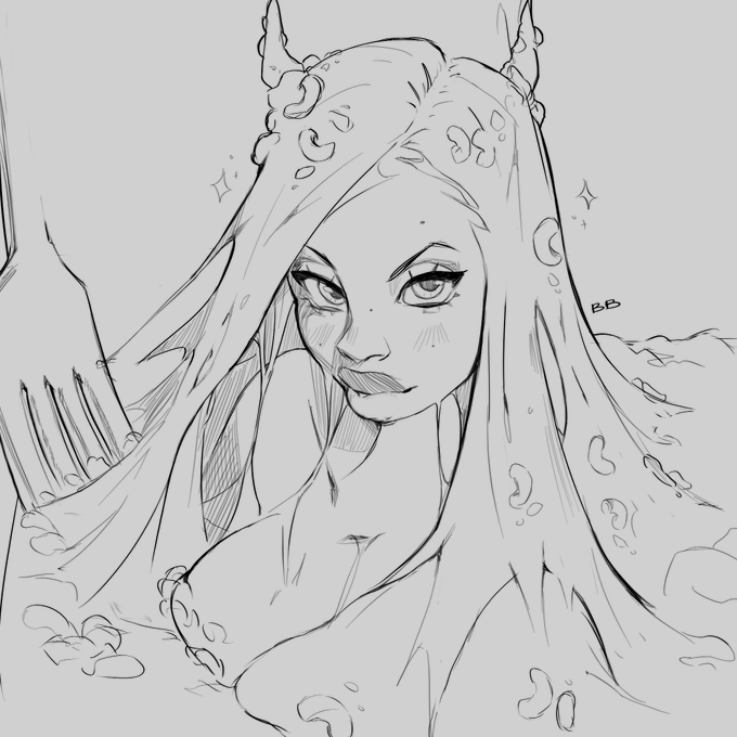 mac n cheese queen sketch to procrastinate from my homework 