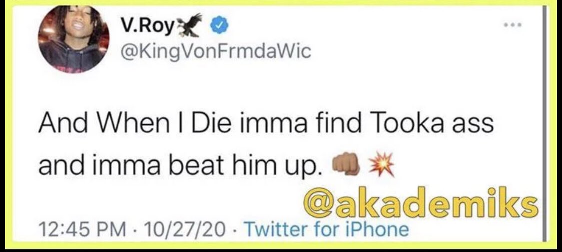mozzyxli's tweet photo. @KingVonFrmdaWic Tooka shitting himself rn 😭😭😭😭😭 https://t.co/U2YuvisQde