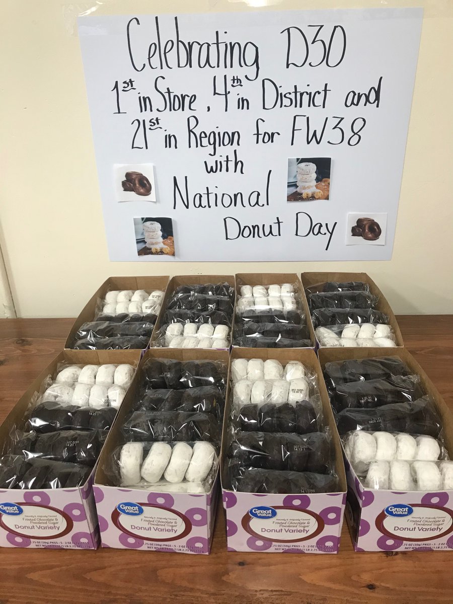 Celebrating D30 for being 1st in Store, 4th in District and 21st in Region for FW38 with National Donut Day! Way to go team D30!!! #YourOrangeParkHD <a href="/mmAnderson919/">みゆ＠ビジネス</a> <a href="/StacyLBro/">Stacy Brown</a> @Jonatha05790276 <a href="/Timdunn816/">Tim Dunn</a> <a href="/M5Lorie/">Lorie M</a> <a href="/SarahFarrellTHD/">Sarah Farrell</a>
