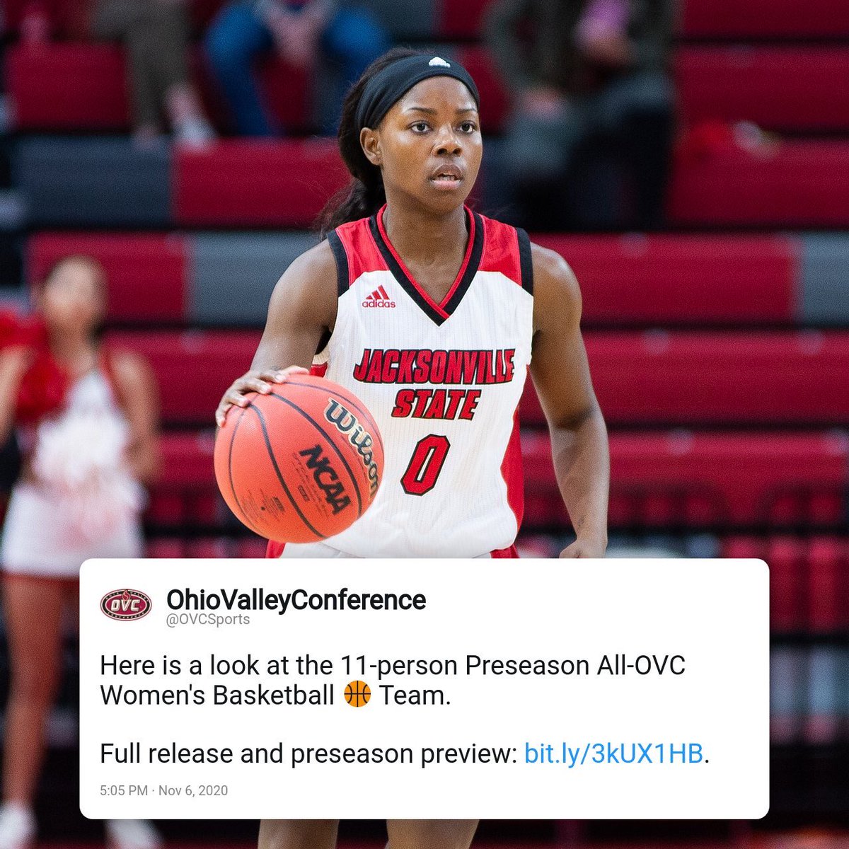 Senior guard Taylor Hawks is named to the 2020-21 Preseason All-OVC team!