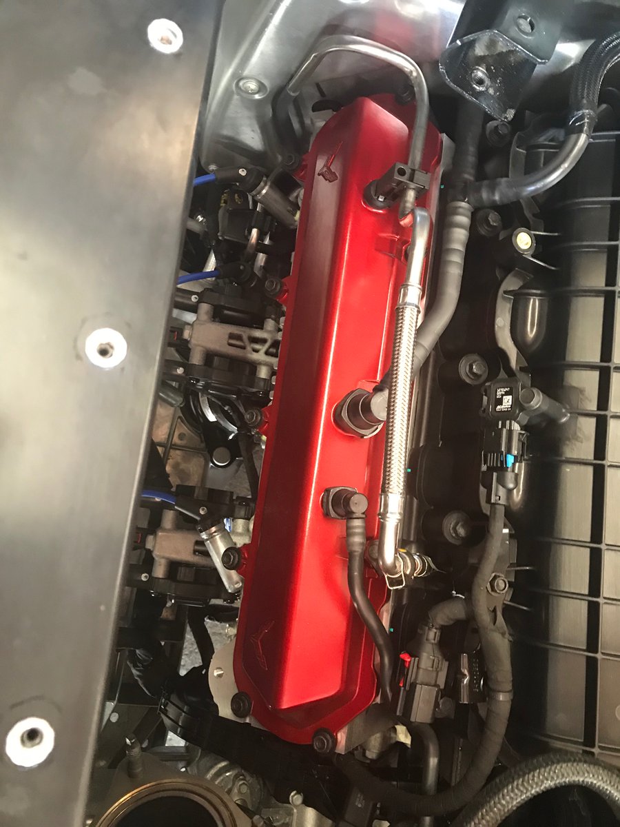 First header out. Five bolts. Pulled up up and out.