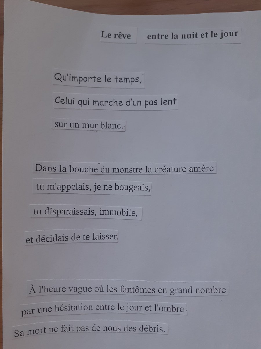 CdiDiderot's tweet photo. Atelier d'écriture poétique avec les #2de6. Elèves ravis, textes réussis. Le vent de la Poésie s'est emparé du CDI ! #centons https://t.co/1l49VaDakX