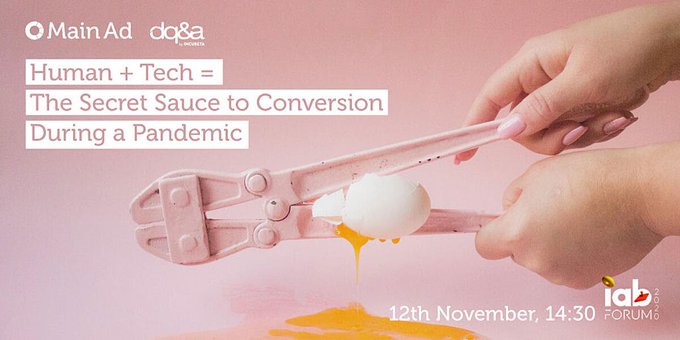 DQnA's tweet photo. Register for our workshop at #IABForum2020 organized in collaboration with @MainAd and @IABItalia 

'MAINAD_Human + Tech : The Secret Sauce to Conversion During a Pandemic'
Thursday 12 November at 14:30 CET 

https://t.co/NnjAraJg7i

#iabforum #mainad #performancemarketing https://t.co/kftKXWy1NE