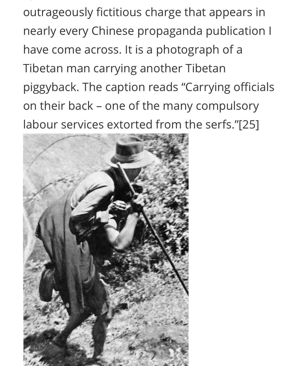 tenzp_tc's tweet photo. Below picture appears in every CCP propaganda publication. This is how they lie to the world. Lie: carrying official on back. Fact: Tibetan man carrying another Tibetan to increase merit of pilgrimage. @FreeTibet_in @neutral61696791 https://t.co/lQ5T7w3ESq